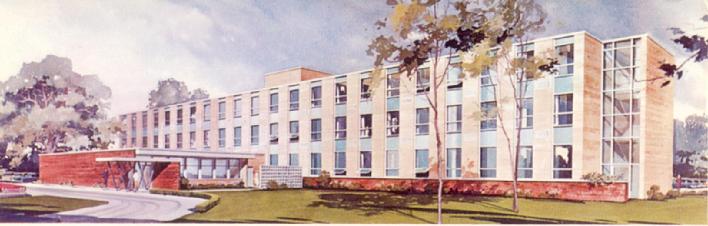 Artist's rendering of Mandan Hospital around 1963