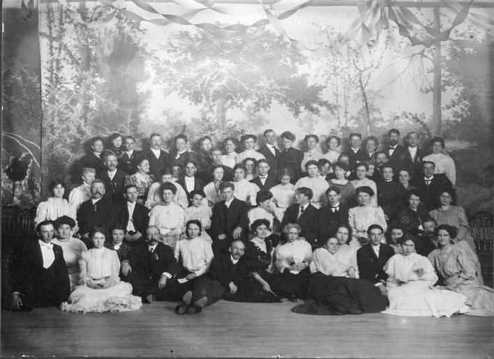 New Year's Eve library-benefit dance at the Mandan Opera House
