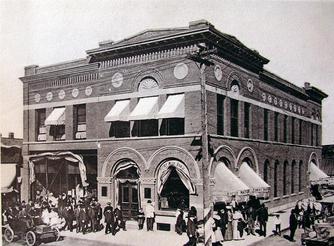 First National Bank building around 1908