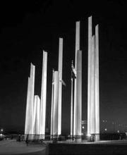 East approach plaza of the Liberty Memorial Bridge