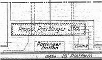 Diagram showing the location of the new Northern Pacific depot