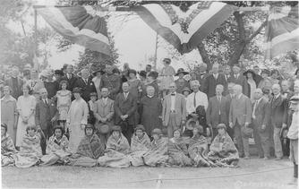 Attendees at the July 1924 Roughrider statue dedication