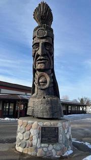 Mandan's Whispering Giant in 2024 without its center feather